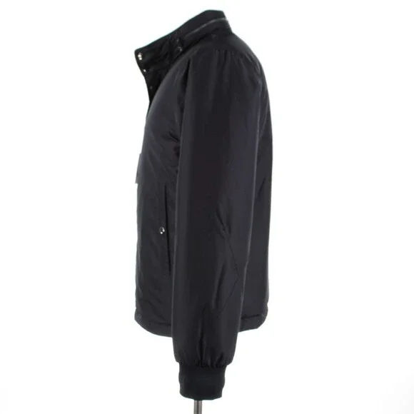 Zanella NWT Padded Nylon Jacket w/ Optional Hood Size Large US In Solid Blue